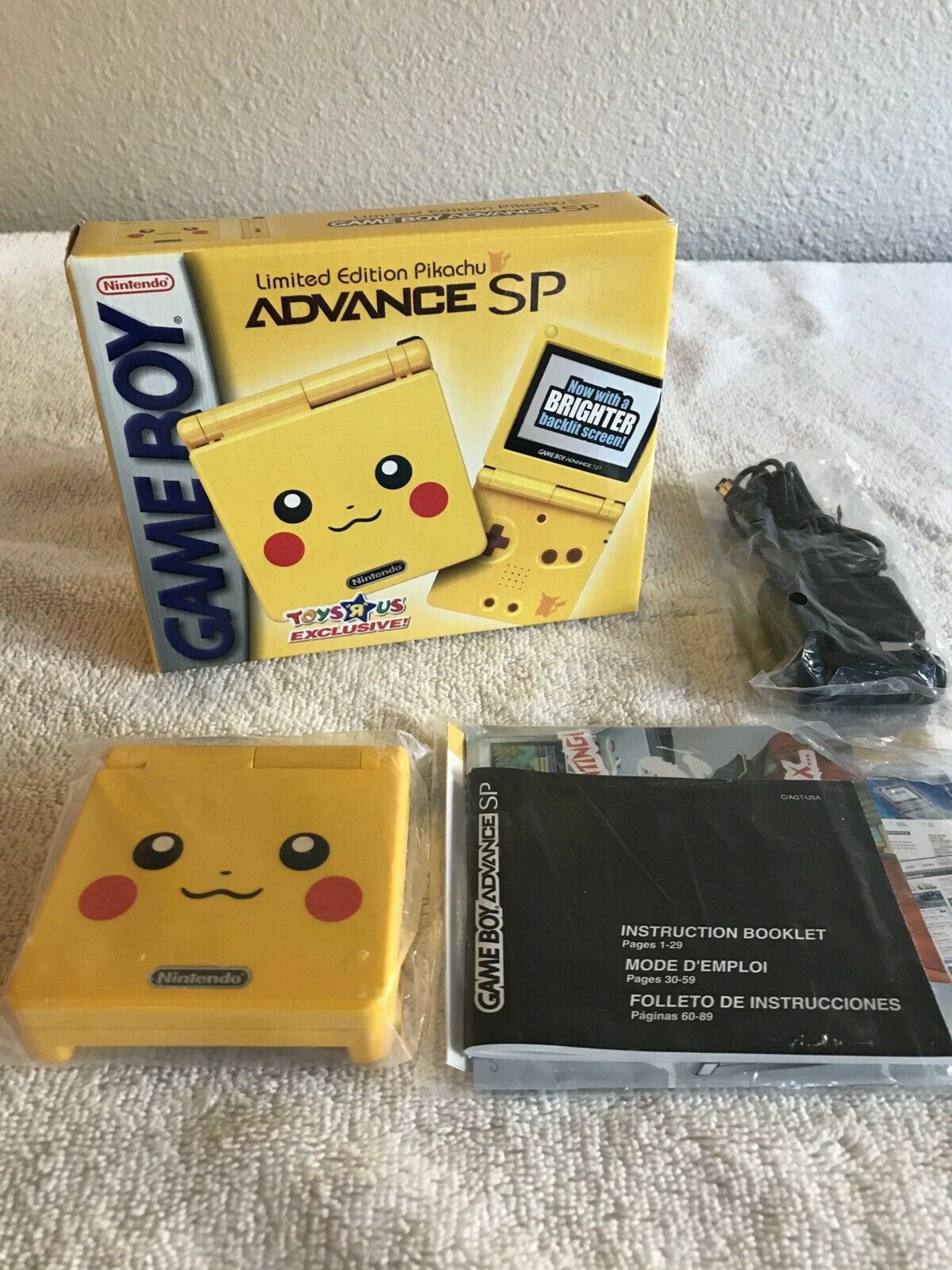 Console System Gameboy Advance SP | Yellow Pikachu Edition AGS-101 ...