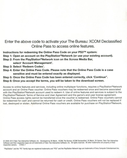 Bureau, The: XCOM Declassified - PS3