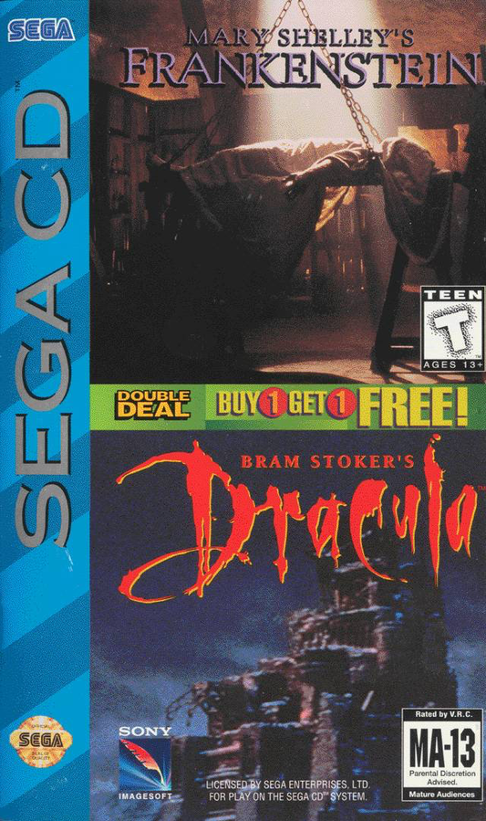 Mary Shelley's Frankenstein Bram Stoker's Dracula Double Deal - Sega CD