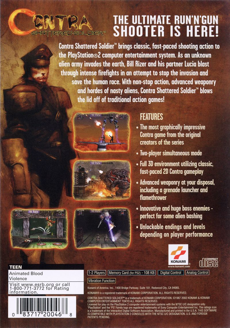 Contra Shattered Soldier - PS2