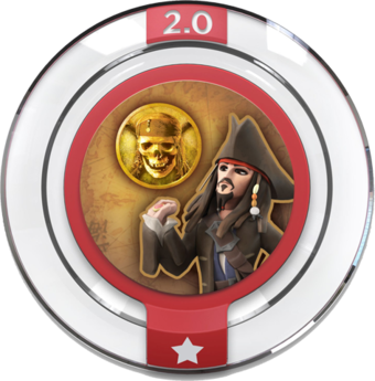Round Power Disc | Cursed Pirate Gold - Disney Infinity 2.0