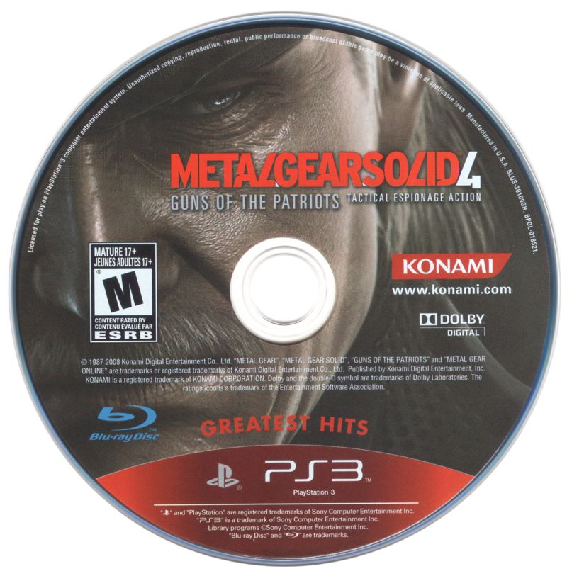 Metal Gear Solid 4: Guns of the Patriots - Greatest Hits - PS3