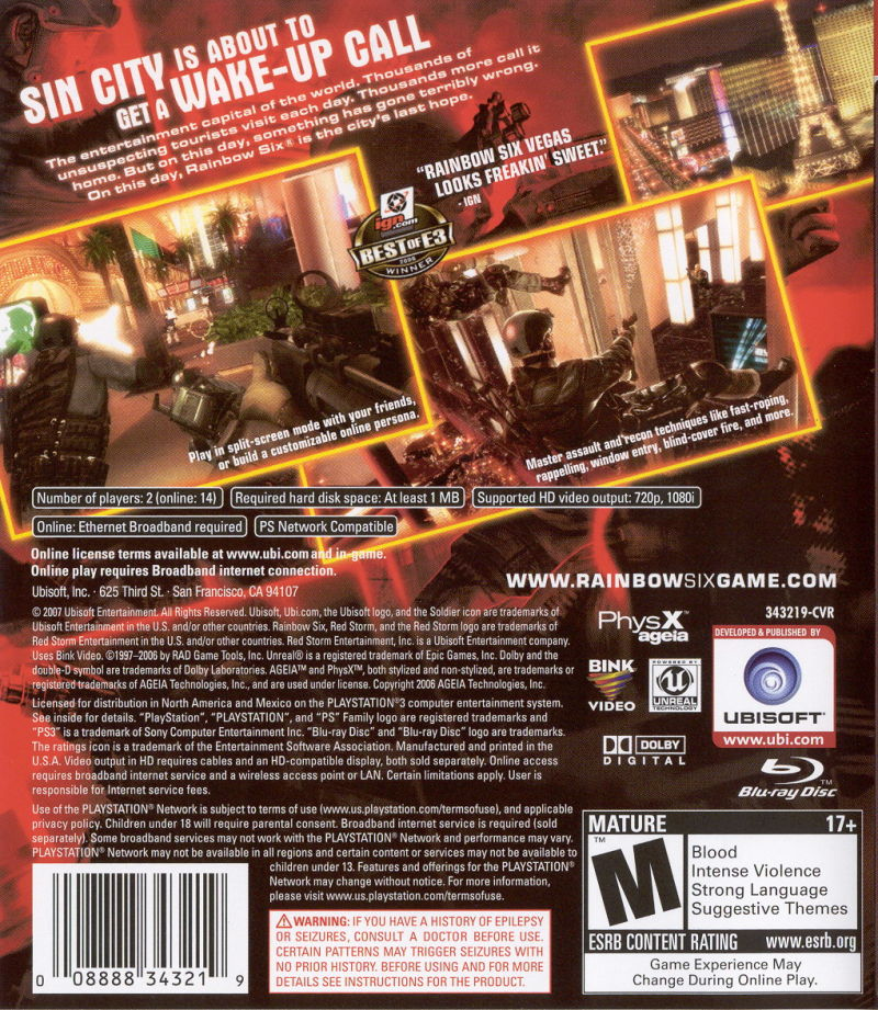 Tom Clancy's Rainbow Six: Vegas - PS3