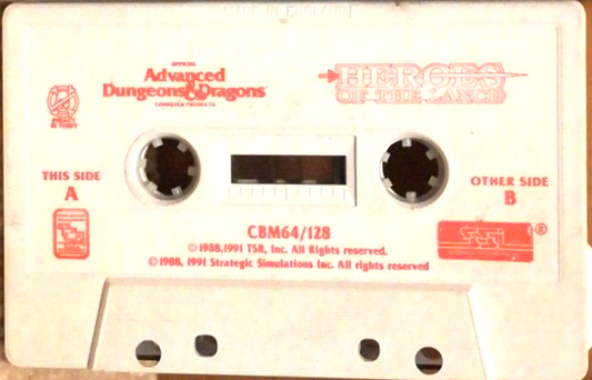 Advanced Dungeons and Dragons Heroes of the Lance - Commodore 64