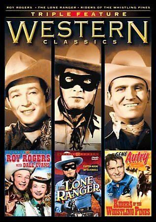 Westerns Classics Triple Feature: Roy Rogers With Dale Evans / The Lone Ranger / Riders Of The Whistling Pines - DVD