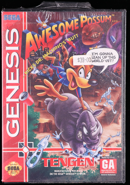 Awesome Possum SEGA GENESIS 9.4 A+ - NEBRASKA COLLECTION