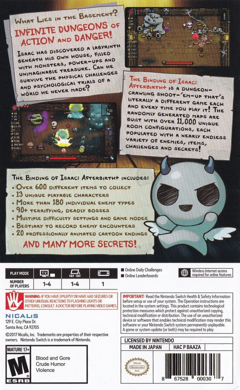 Binding of Isaac Afterbirth + - Switch