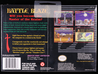 Battle Blaze SNES 8.5 A+ - NEBRASKA COLLECTION