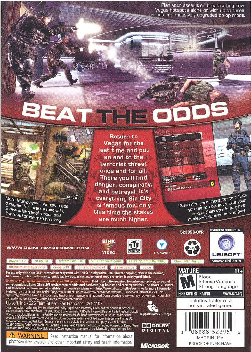 Tom Clancy's Rainbow Six: Vegas 2 - Xbox 360