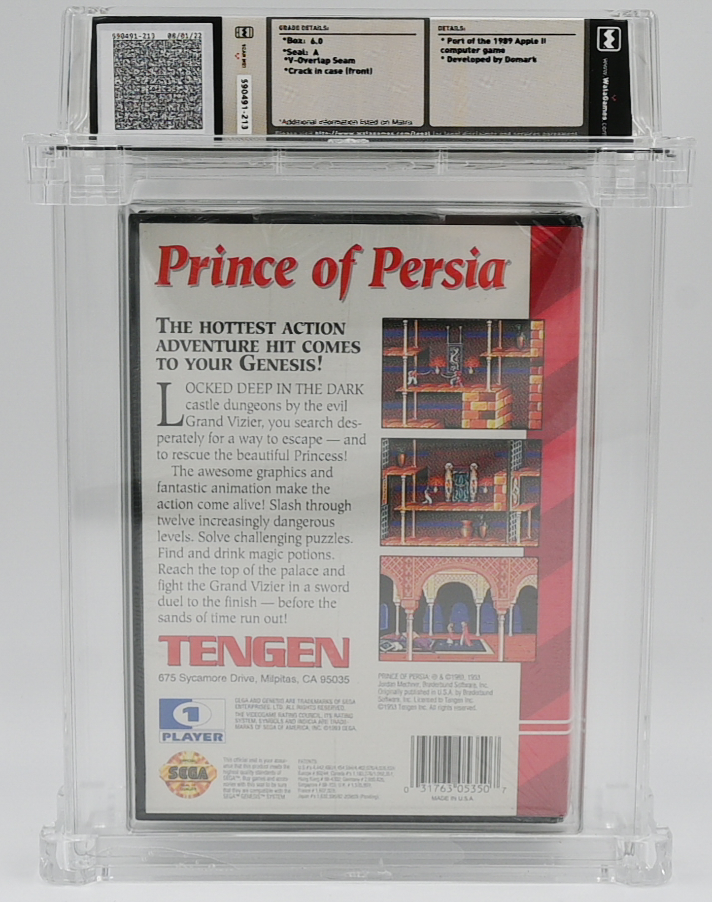 Prince of Persia SEGA GENESIS 6.0 A - NEBRASKA COLLECTION