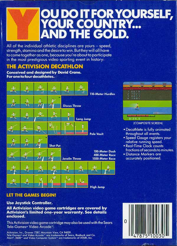 Activision Decathlon, The - Atari 2600