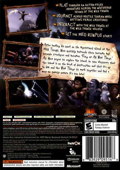 Where the Wild Things Are - Xbox 360