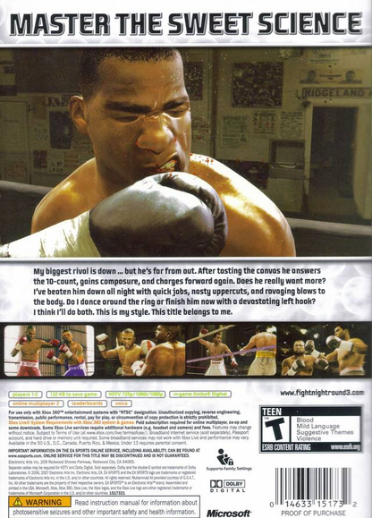 Fight Night: Round 3 - Platinum Hits - Xbox 360