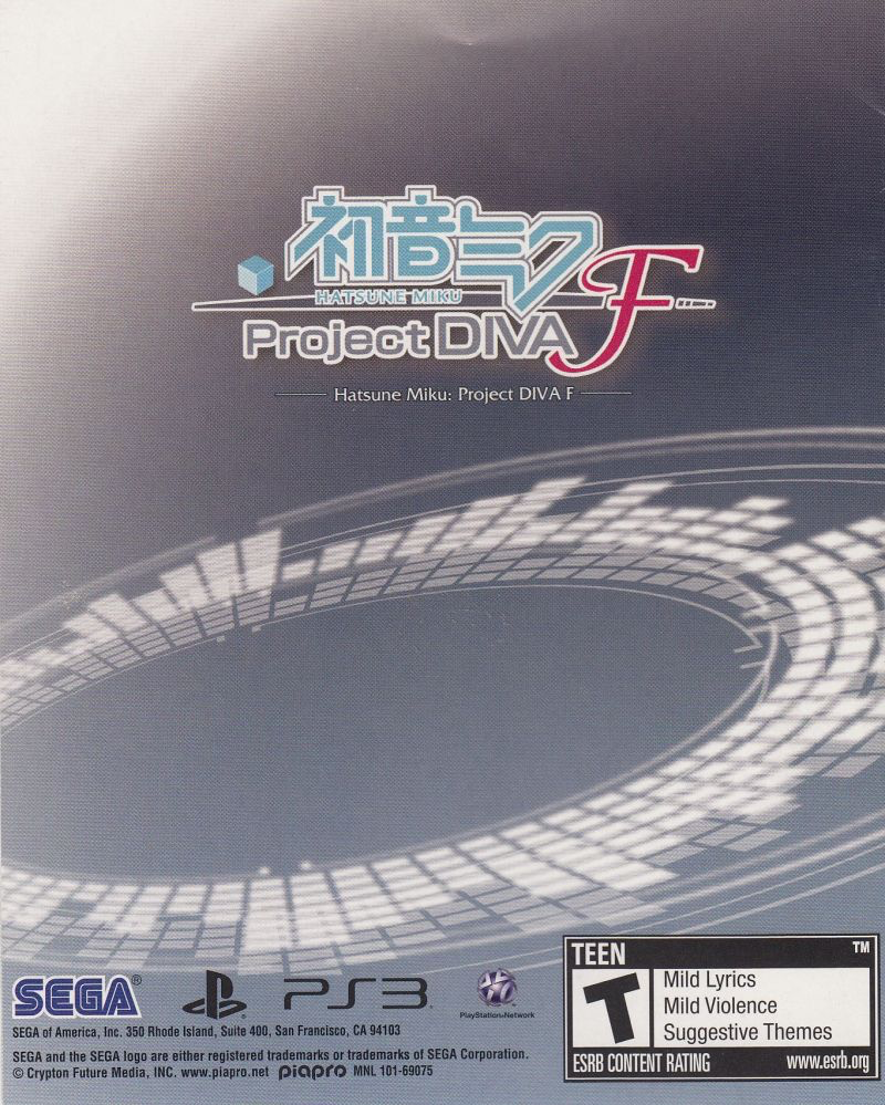 Hatsune Miku: Project DIVA F - PS3