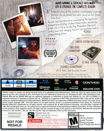 Life is Strange - Limited Edition - PS4