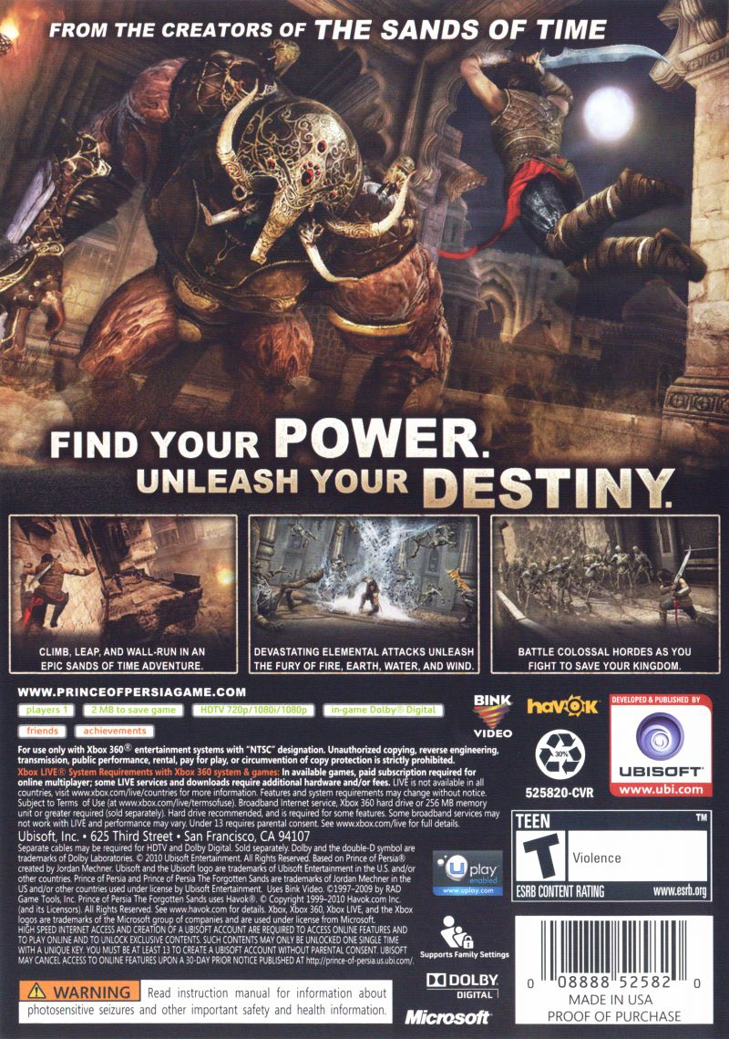 Prince of Persia: The Forgotten Sands - Xbox 360