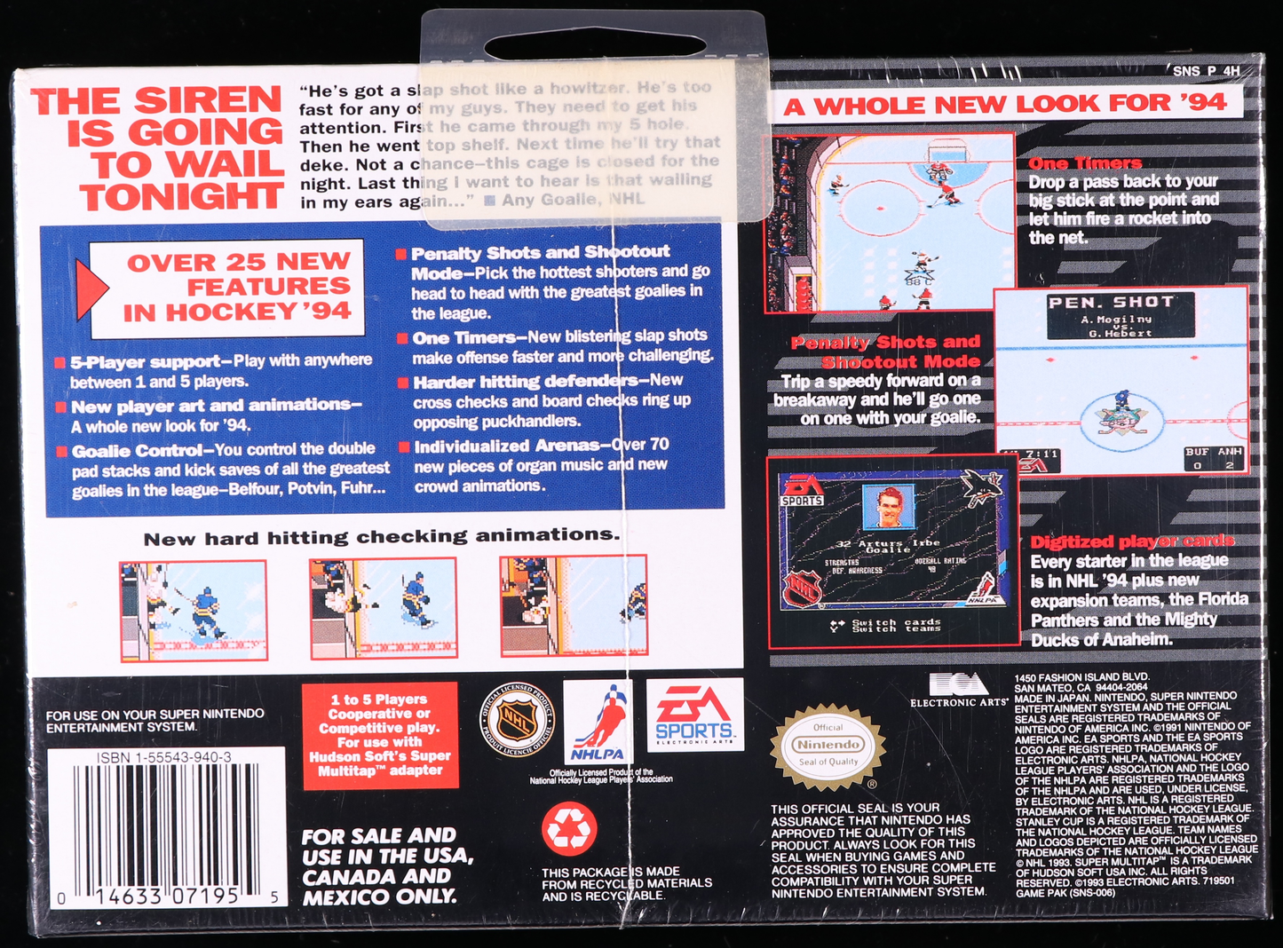 NHL '94 SNES 9.4 A+ - NEBRASKA COLLECTION