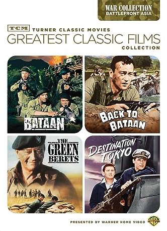 TCM Greatest Classic Films: World War II: Battlefront Asia: Bataan / Back To Bataan / Destination Tokyo / The Green Berets - DVD