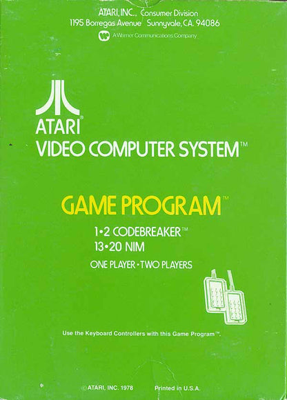 Codebreaker (Text Label) - Atari 2600
