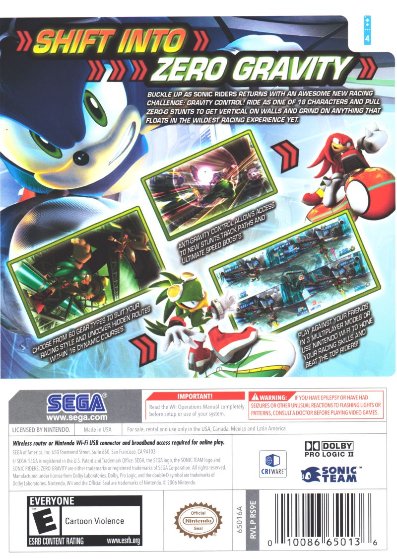 Sonic Riders: Zero Gravity - Wii