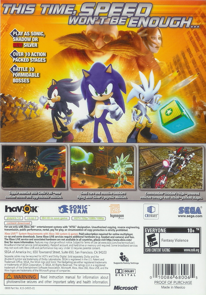 Sonic the Hedgehog - Platinum Family Hits - Xbox 360