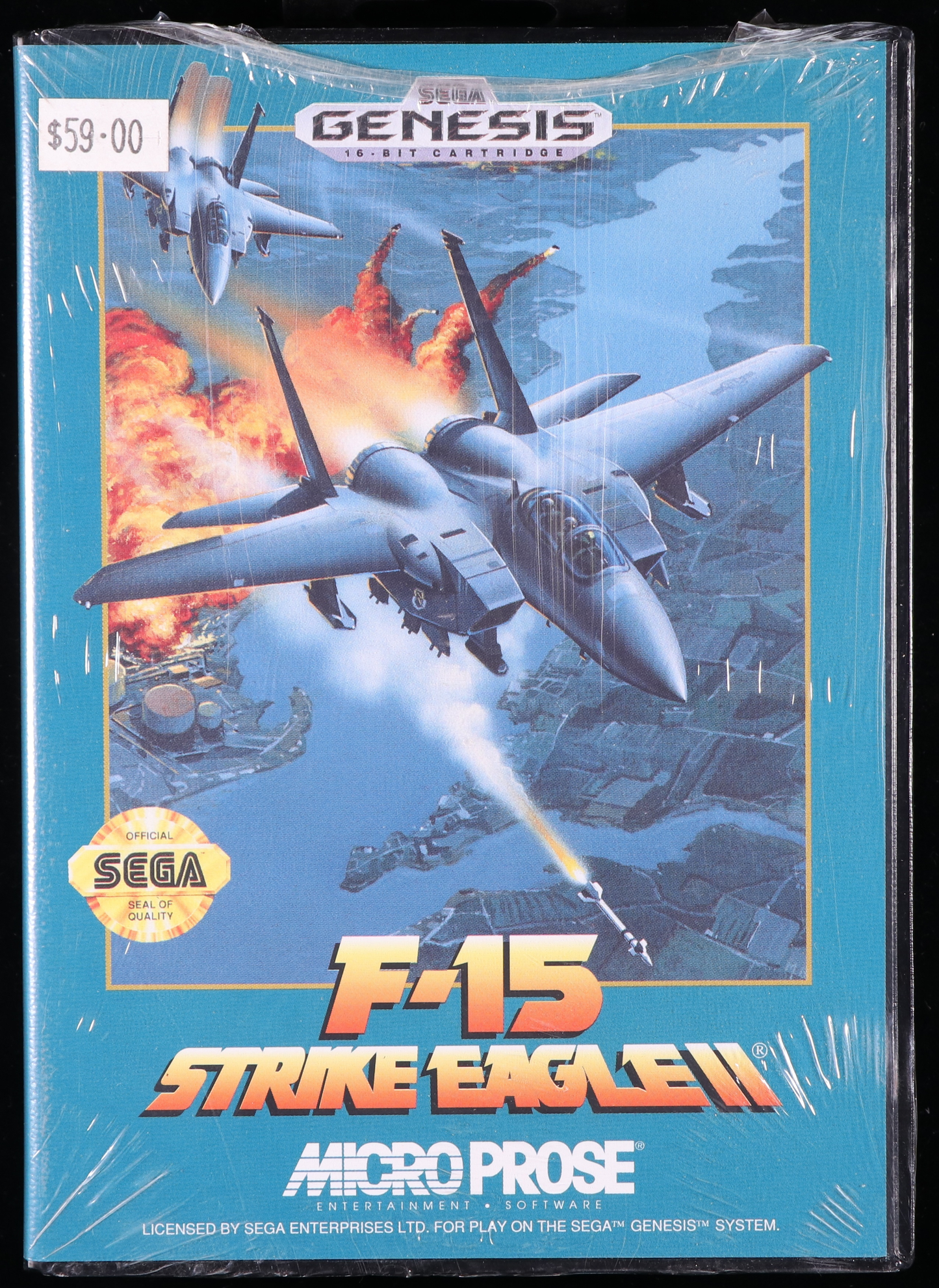 F-15 Strike Eagle II SEGA GENESIS 9.8 A+ - NEBRASKA COLLECTION