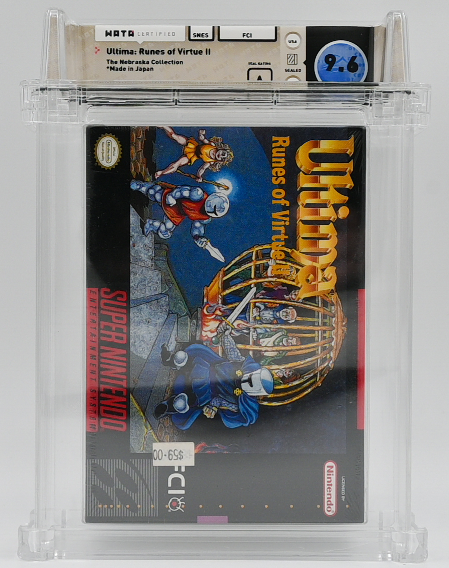 Ultima: Runes of Virtue II SNES 9.6 A - NEBRASKA COLLECTION