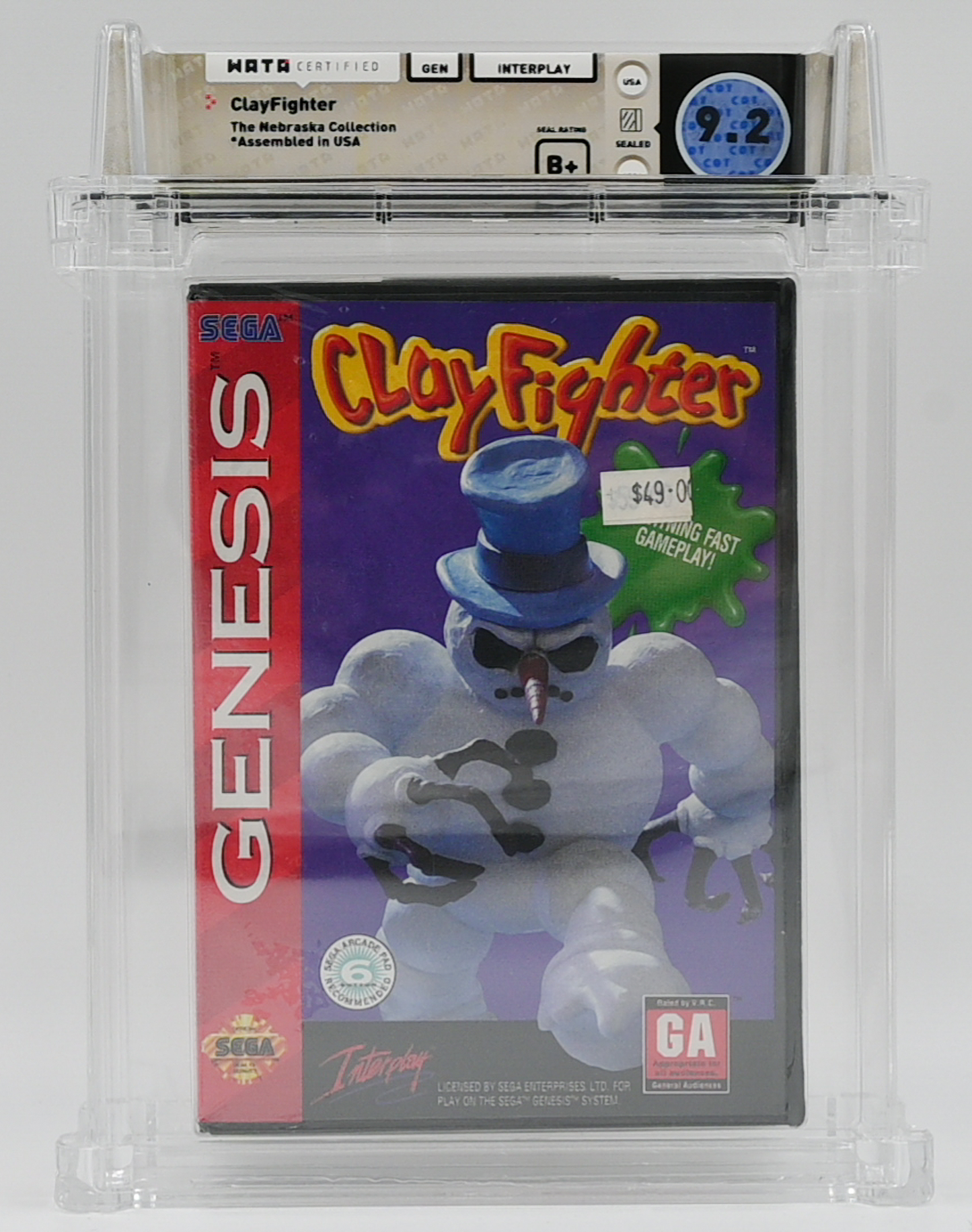 Clayfighter SEGA GENESIS 9.2 B+ - NEBRASKA COLLECTION