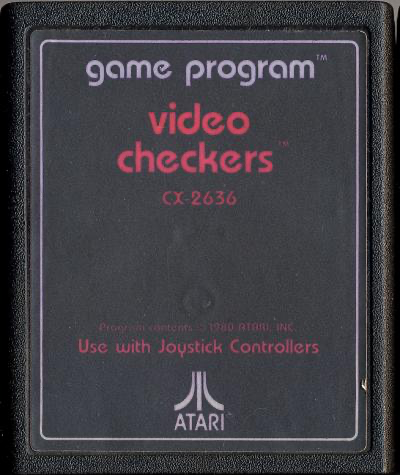 Video Checkers (Text Label) - Atari 2600