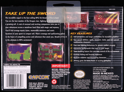 Breath of Fire II SNES 9.0 A+ - NEBRASKA COLLECTION