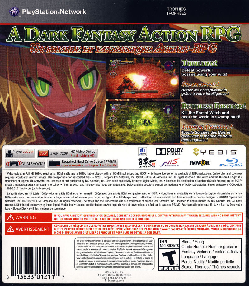 Witch and the Hundred Knight, The - PS3