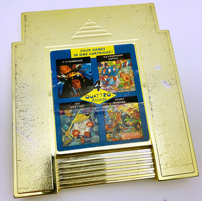 Quattro Arcade (F-16 Renegade / C.J.'s Elephant Antics / Go! Dizzy Go! / Stunt Buggies) - NES