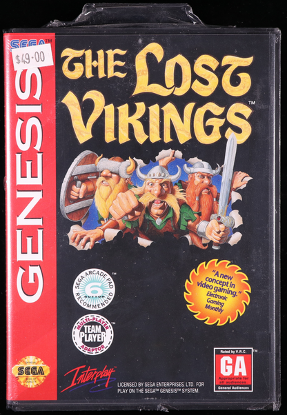 The Lost Vikings (Interplay) SEGA GENESIS 9.6 A+ - NEBRASKA COLLECTION