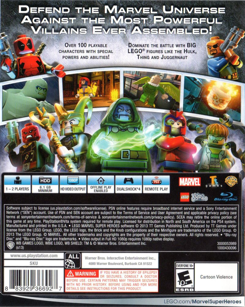 LEGO Marvel Super Heroes - PS4