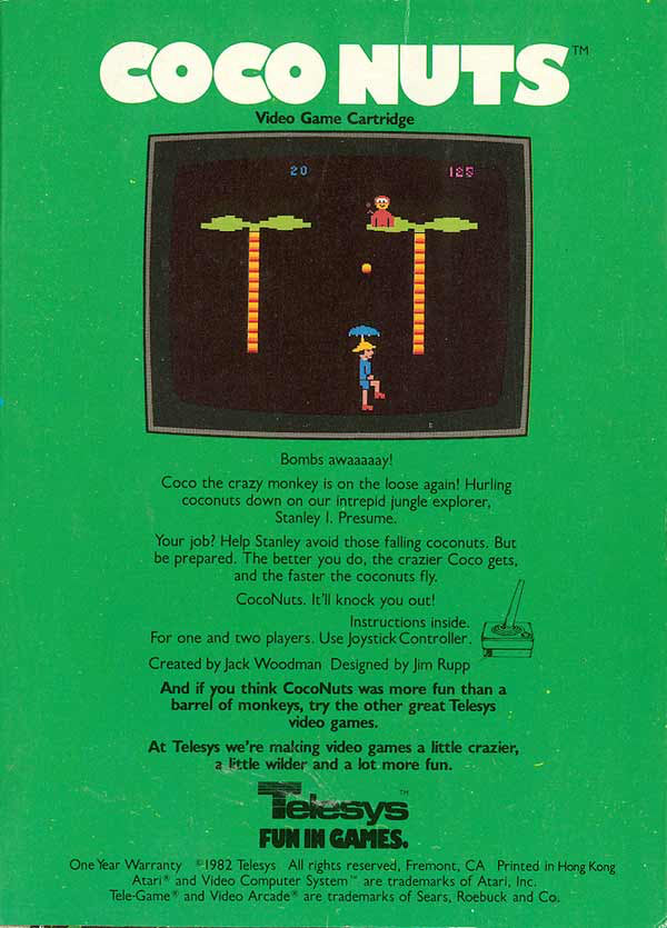 Coconuts (Telesys Label) - Atari 2600