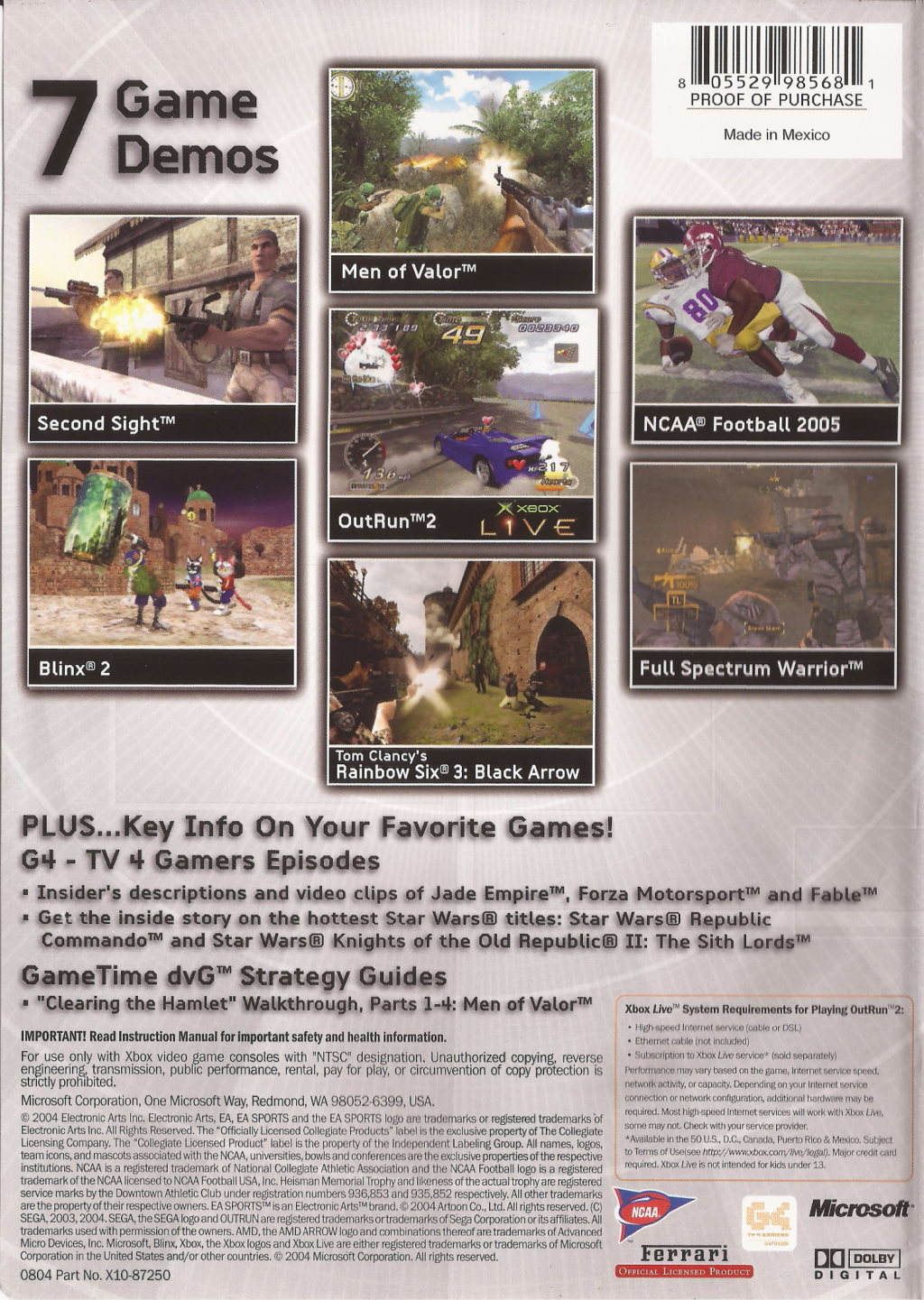 Exhibition Demo Disc Vol. 6 - Xbox