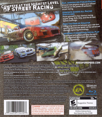 Need for Speed: Pro Street - Greatest Hits - PS3