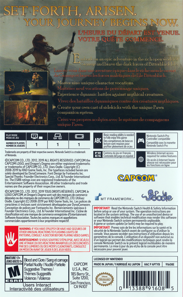 Dragon's Dogma: Dark Arisen - Switch