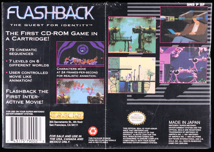 Flashback: The Quest for Identity SNES 9.4 A - NEBRASKA COLLECTION