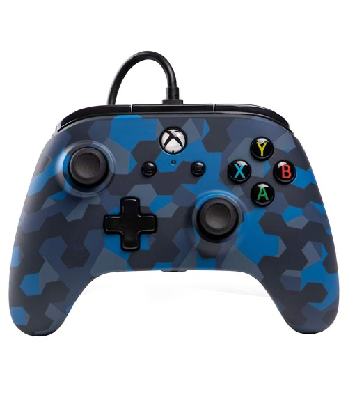Power A Enhanced Wired Controller Stealth Blue Camo - Xbox One