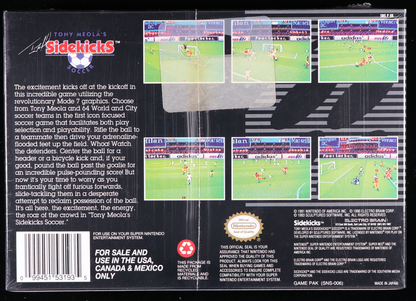 Tony Meola's Sidekicks Soccer SNES 9.6 A+ - NEBRASKA COLLECTION