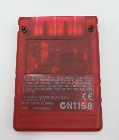 Memory Card PS2 8 MB Official Red - PS2