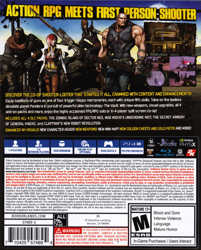 Borderlands: Game of the Year Edition - PS4