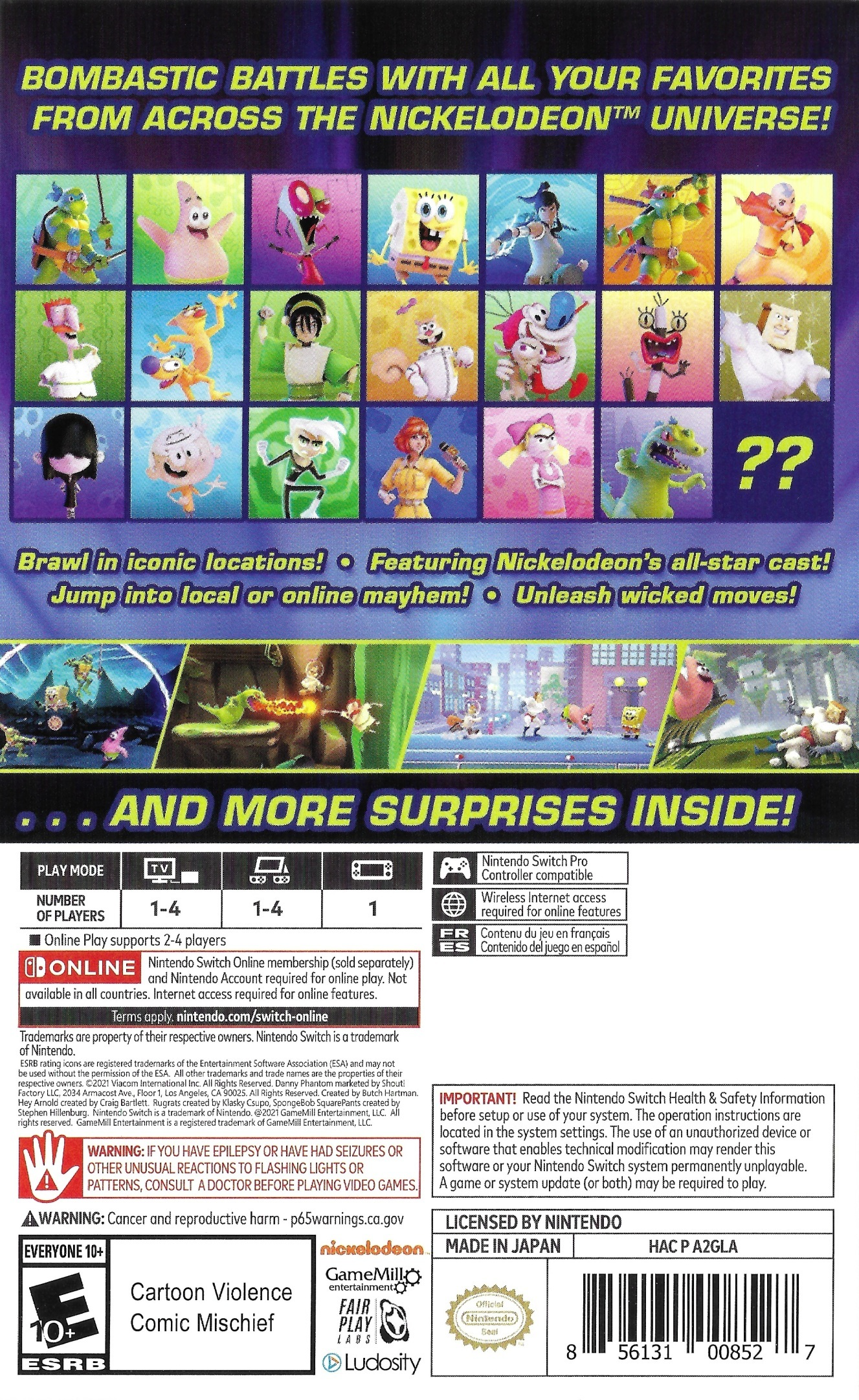 Nickelodeon All Stars Brawl - Switch