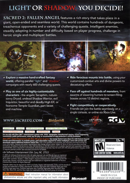 Sacred 2: Fallen Angel - Xbox 360