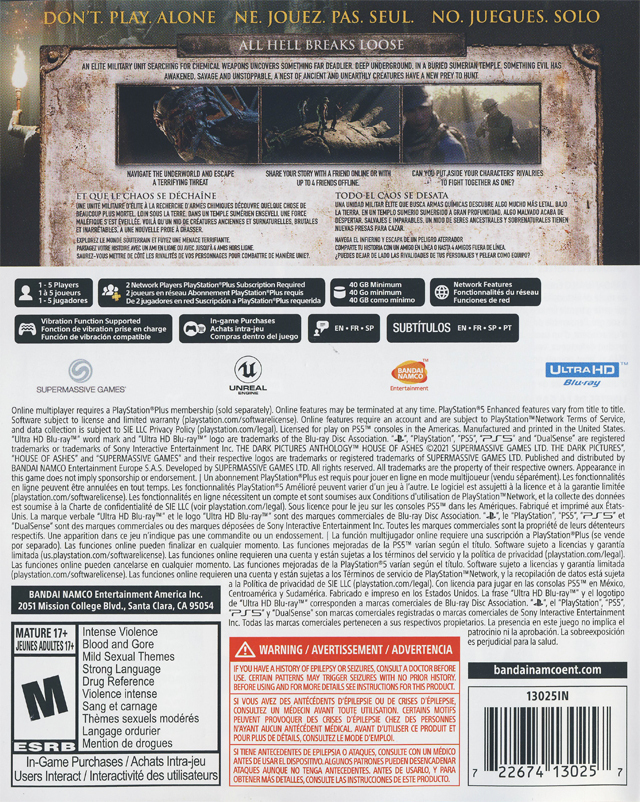 Dark Pictures Anthology, The: House of Ashes - PS5