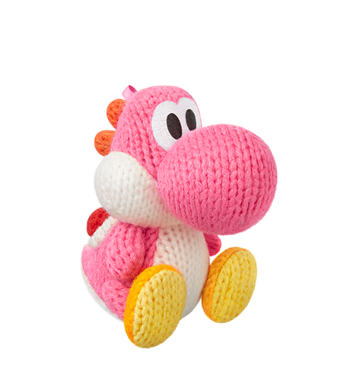 Pink Yarn Yoshi - Amiibo - Yoshi's Woolly World Series