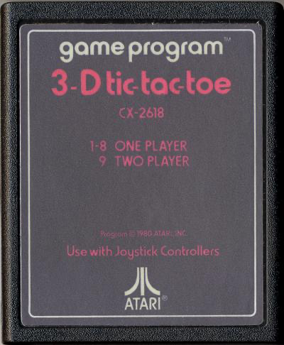 3D Tic-Tac-Toe (Text Label) - Atari 2600