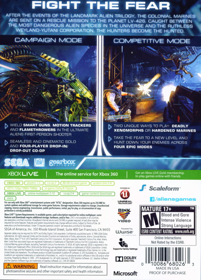 Aliens: Colonial Marines - Xbox 360