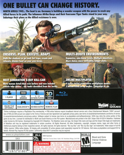 Sniper Elite 3: Afrika - PS4
